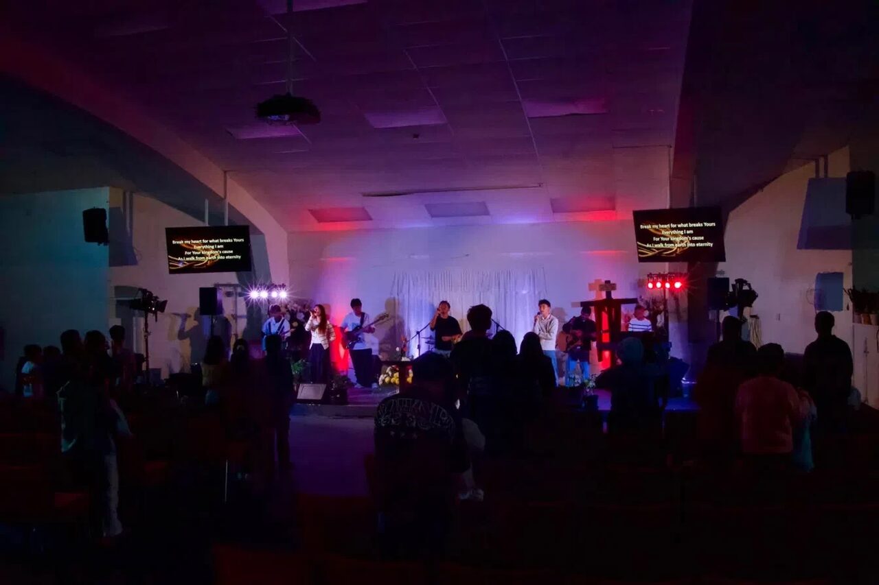 Congregation at worship at Shalom Christian Church